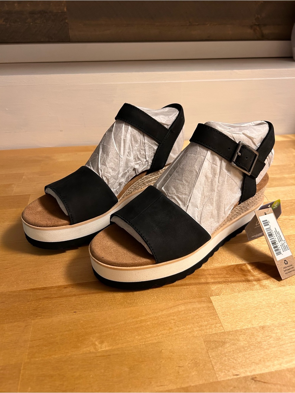 TOMS Diana Wedge Sandals - Platform Espadrille Sandals with Buckle - Picture 2 of 5